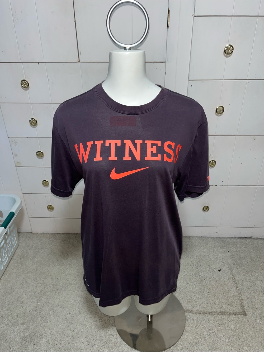 Nike Men’s 'Witness' Graphic Tee - Black with Red-Orange Logo